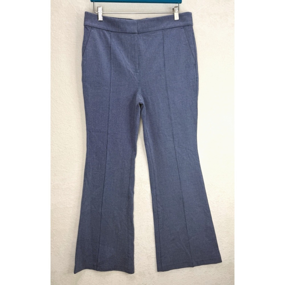 Loft Women's Blue‎ Pants Pintuck Wide Leg Size 12 NWT